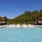 Sparkling swimming pool with Lush Landscaping